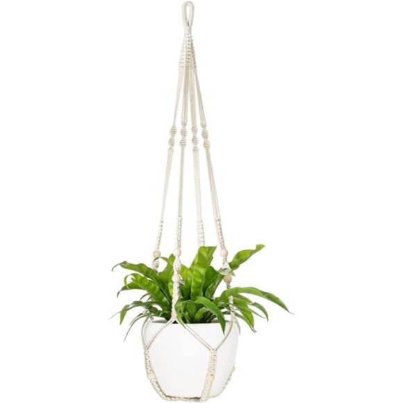 43 Inch Macrame Plant Hanger Large for up to 12 Inch Pot Extra Long - Picture 1 of 8
